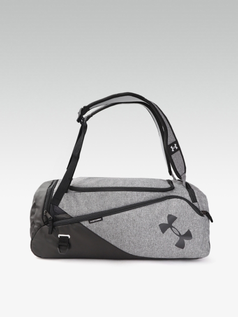 

UNDER ARMOUR Unisex Grey & Black Colourblocked Contain Duo SM Duffle Backpack