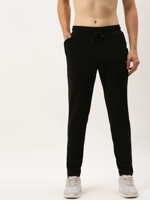 

Flying Machine Men Black Solid Track Pants