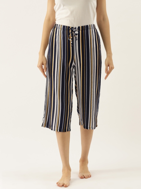 

ETC Woman's Black and White Striped Lounge Pants