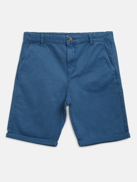 

Marks & Spencer Boys Teal Blue Solid Regular Fit Chino Shorts