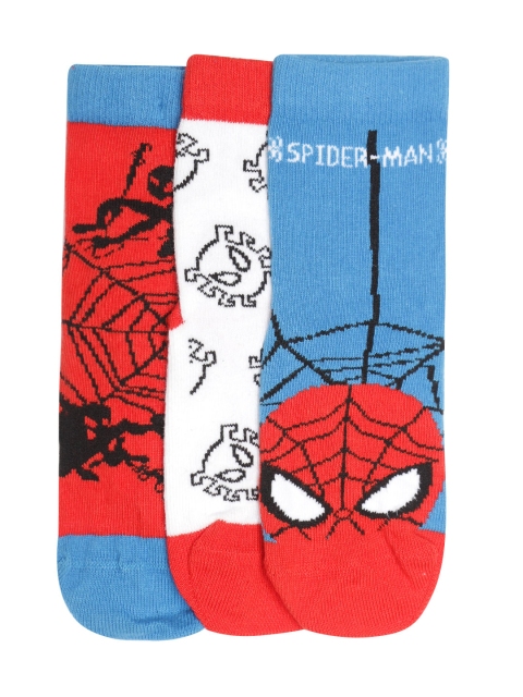 

Marks & Spencer Boys Pack of 3 Spiderman Patterned Ankle-Length Socks, Blue