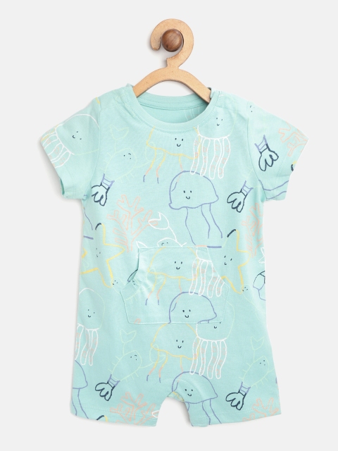 

Marks & Spencer Boys Sea Green Jelly Fish Print Rompers