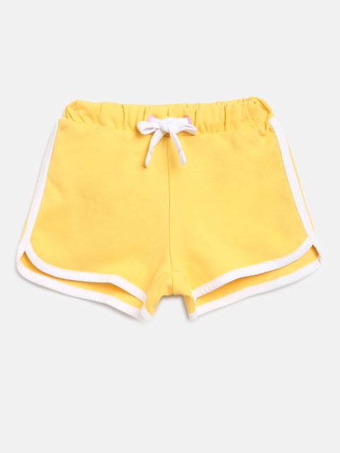 

Marks & Spencer Girls Yellow Solid Regular Fit Shorts