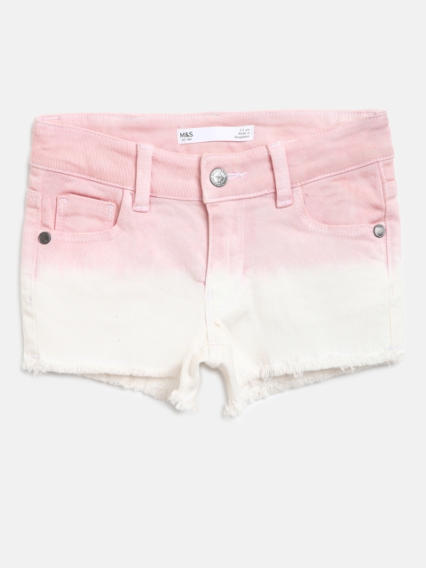 

Marks & Spencer Girls Pink & White Ombre Dyed Denim Shorts