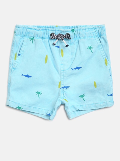 

Marks & Spencer Boys Blue Tropical Print Regular Fit Shorts