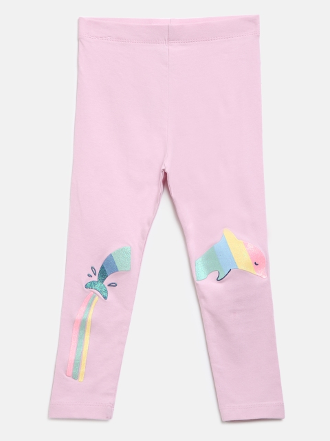 

Marks & Spencer Girls Pink Dolphin Print Detail Ankle-Length Leggings