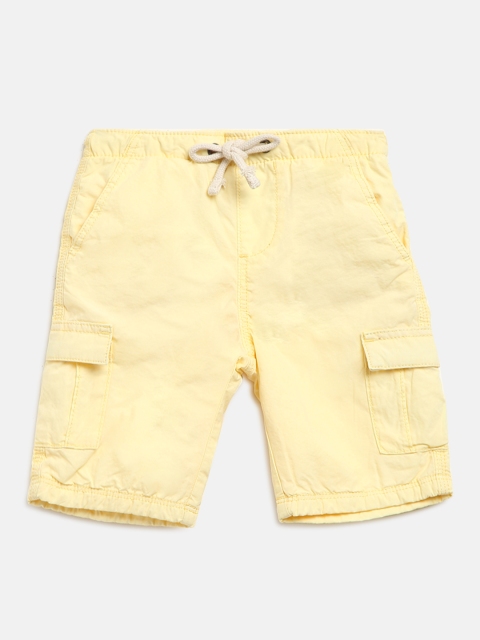 

Marks & Spencer Boys Yellow Solid Regular Fit Cargo Shorts