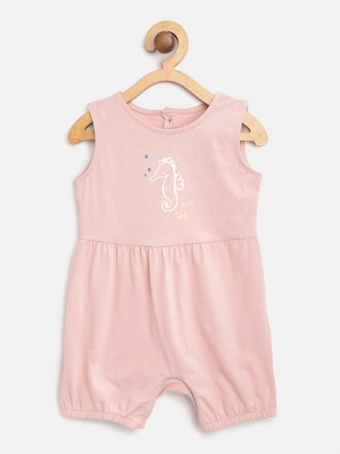 

Marks & Spencer Girls Pink Sea Horse Print Rompers