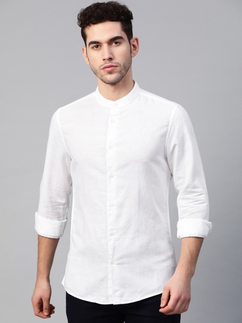 

Marks & Spencer Men White Slim Fit Solid Casual Shirt