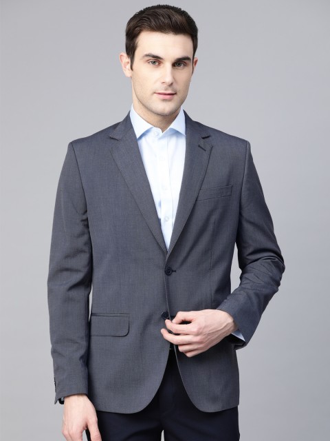 

Marks & Spencer Men Navy Blue Slim Fit Solid Single-Breasted Formal Blazer