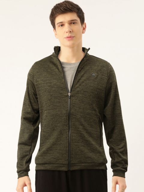 

Proline Active Men Olive Green Self Design Sweatshirt