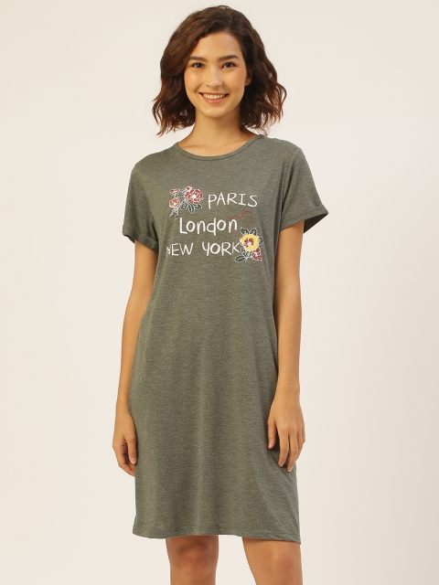 

Sweet Dreams Green & White Typography Print Sleep Shirt