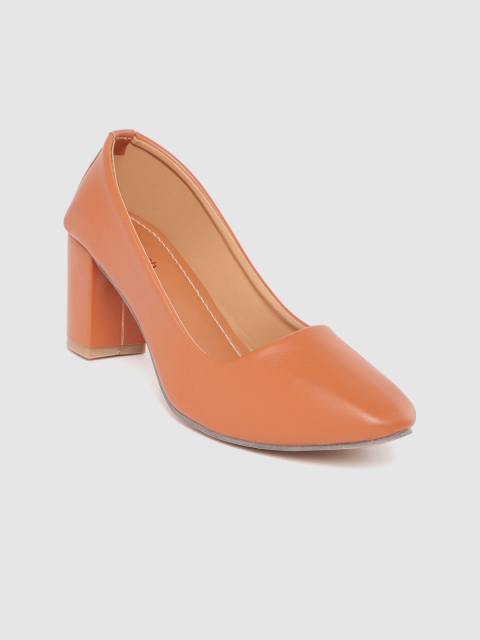 

Padvesh Women Orange Solid Pumps