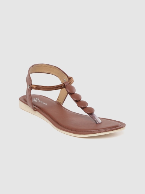 

Padvesh Women Brown Solid One Toe Flats