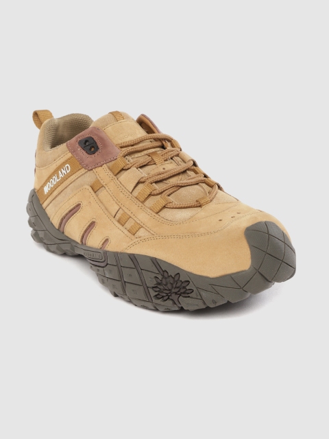 

Woodland Men Camel Brown Solid Nubuck Trekking Shoes