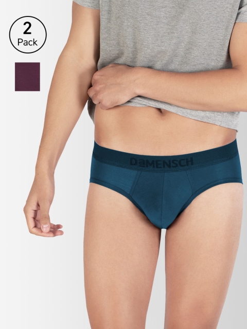 

DAMENSCH Men Pack Of 2 Assorted DEO-SOFT Basic Briefs DAM-1-B-PP-OPB