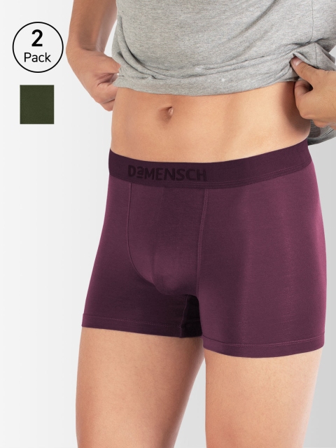 

DAMENSCH Men Pack Of 2 DEO-SOFT Deodorizing Trunks DAM-1-T, Assorted