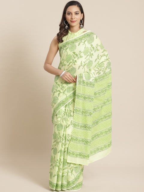 

Nayo Green Printed Pure Cotton Saree