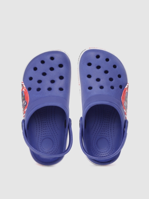 

toothless Boys Blue & Red Marvel Avengers Captain America Print Detail Clogs with Cut-Outs