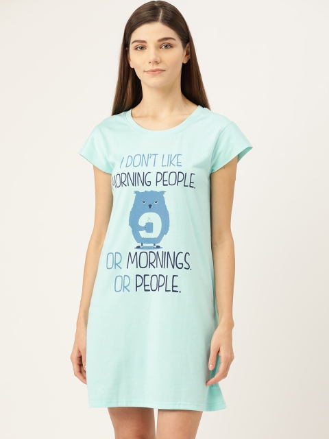 

Klamotten Blue Printed Nightdress