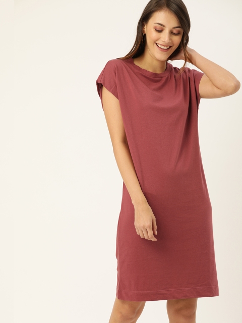 

GAP Women Pink Solid Sheath Dress