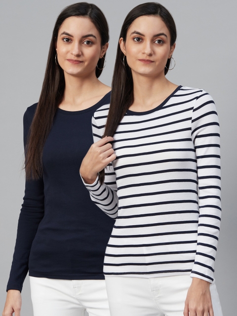 

Marks & Spencer Women Pack of 2 T-Shirts, Navy blue