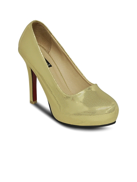 

Get Glamr Women Gold-Toned Pumps