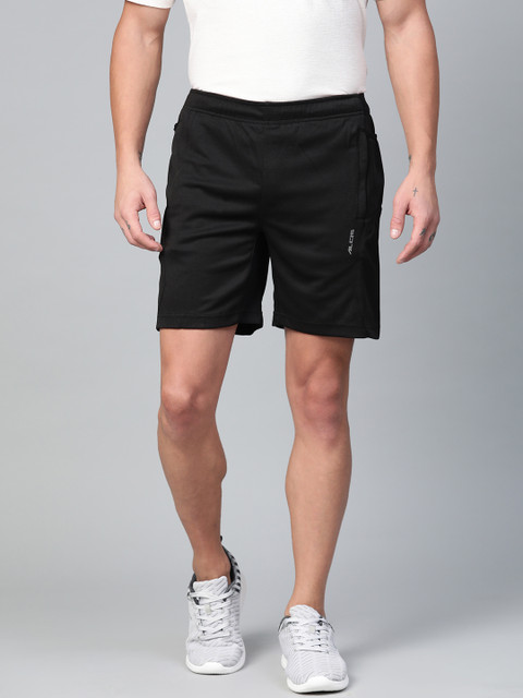 

Alcis Men Black Solid Regular Fit Sports Shorts