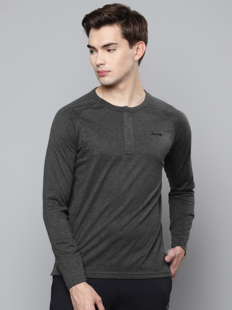 

Alcis Men Charcoal Grey Solid T-shirt