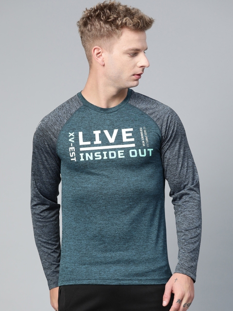 

Alcis Men Teal & Grey Printed Sweatshirt