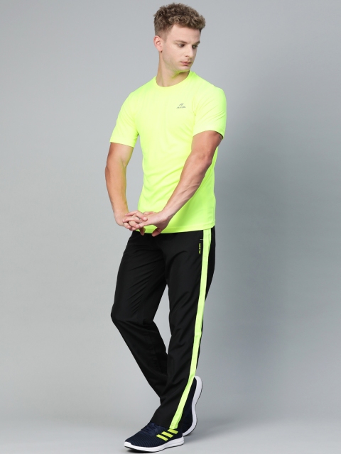 

Alcis Men Black Solid Track Pants with Side Striped Detail