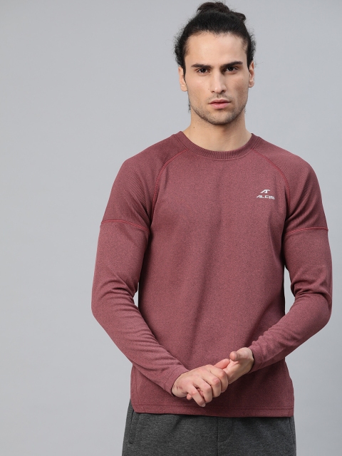 

Alcis Men Maroon Solid Round Neck T-shirt