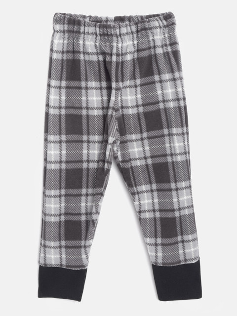 

CrayonFlakes Girls Grey & White Checked Lounge Joggers