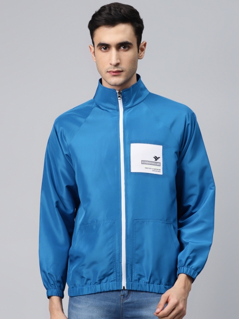 

Hubberholme Men Blue Solid Windcheater and Water Resistant Tailored Jacket