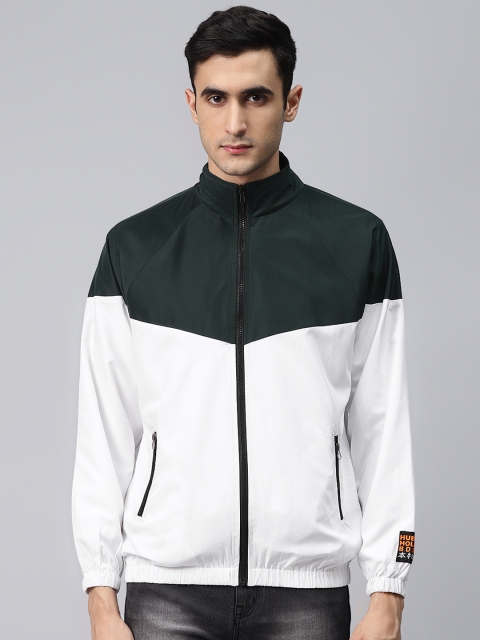 

Hubberholme Men White Colourblocked Windcheater and Water Resistant Tailored Jacket