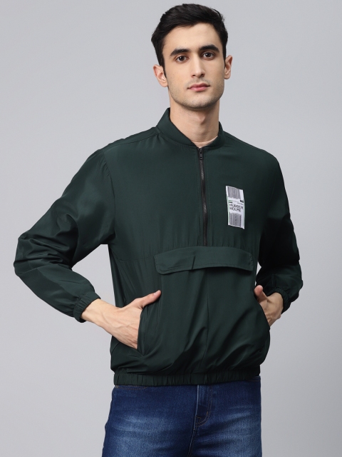 

Hubberholme Men Teal Green Solid Windcheater and Water Resistant Tailored Jacket