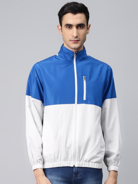 

Hubberholme Men Blue & White Colourblocked Windcheater and Water Resistant Tailored Jacket