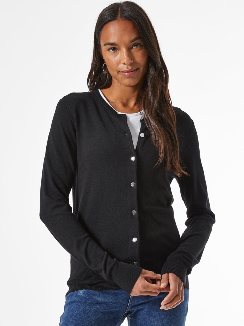 

DOROTHY PERKINS Women Black Sustainable Solid Cardigan Sweater