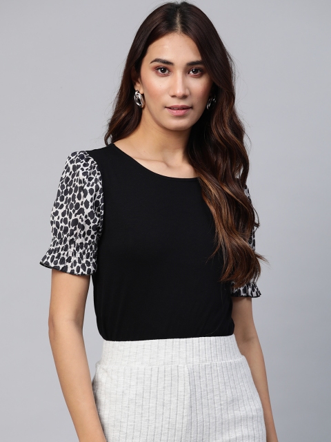 

DOROTHY PERKINS Women Black Solid Top