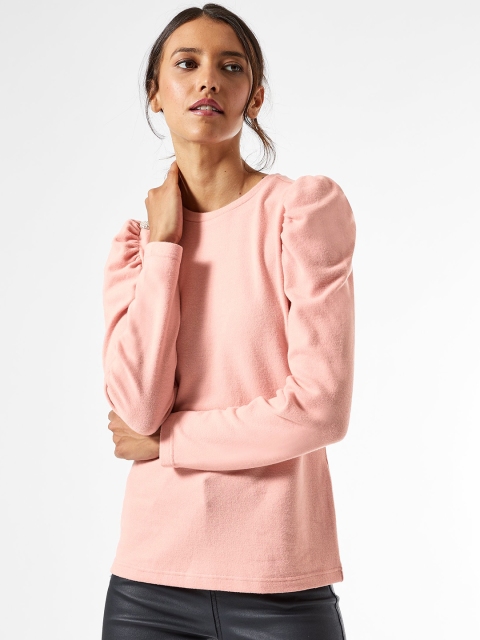 

DOROTHY PERKINS Women Peach-Coloured Solid Winter Top