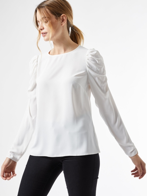 

DOROTHY PERKINS Women White Solid Top