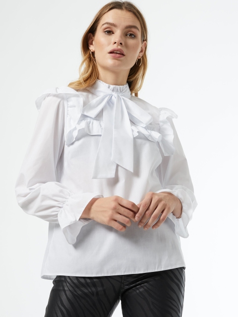 

DOROTHY PERKINS Women White Solid Top