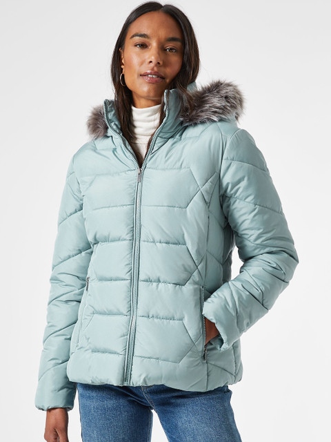 

DOROTHY PERKINS Women Blue Solid Parka Jacket