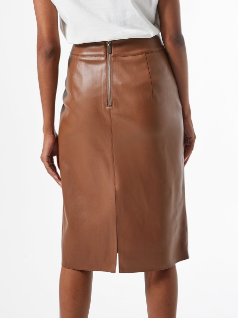 

DOROTHY PERKINS Petite Women Brown Solid Straight Skirt
