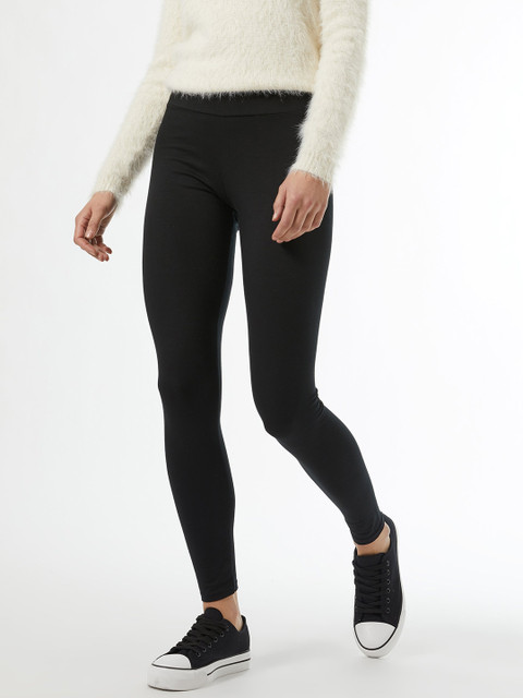 

DOROTHY PERKINS Women Black Solid Ankle Length Leggings