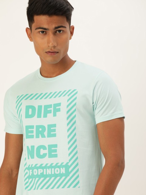 

Difference of Opinion Men White Printed Round Neck Pure Cotton T-shirt