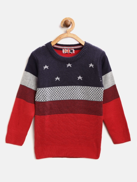 

GAME BEGINS Boys Assorted Star Self Design Pullover
