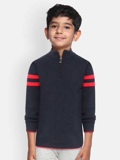 

GAME BEGINS Boys Navy Blue Solid Pullover