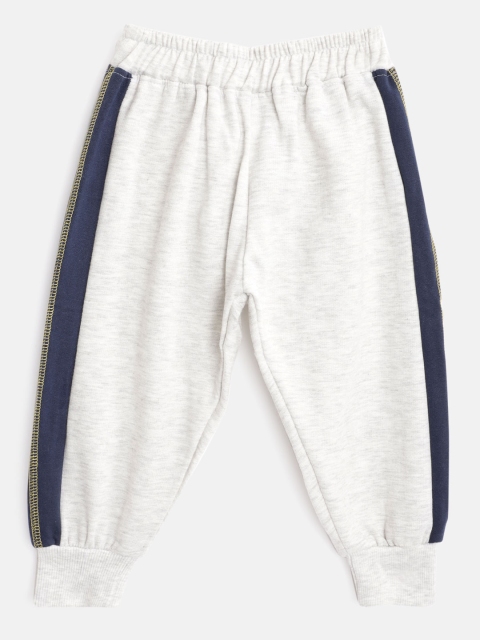 

GAME BEGINS Boys Grey Melange Solid Joggers with Side Taping Detail