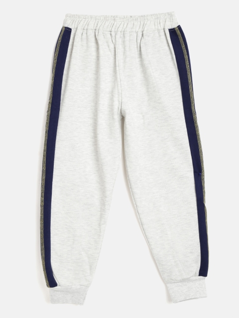 

GAME BEGINS Boys Grey Melange Cotton Solid Joggers